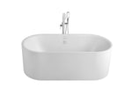 Cartisan Design 60-inch SP-1869 Matte White Modern Freestanding Bathtub (Acrylic)