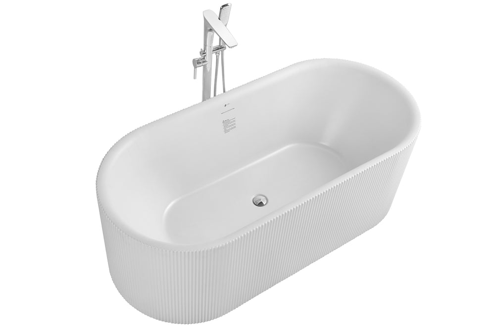 Cartisan Design 60-inch SP-1869 Matte White Modern Freestanding Bathtub (Acrylic)