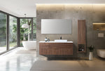 VIVT 13" WALNUT WALL MOUNT MODERN BATHROOM SIDE CABINET