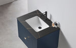 BARCELONA 30” DARK BLUE WALL MOUNT MODERN BATHROOM VANITY (BLACK COUNTERTOP)