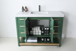 WINCHESTER 48” FOREST GREEN FREESTANDING MODERN BATHROOM VANITY (WHITE COUNTERTOP)