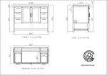 WINCHESTER 48” FOREST GREEN FREESTANDING MODERN BATHROOM VANITY (WHITE COUNTERTOP)